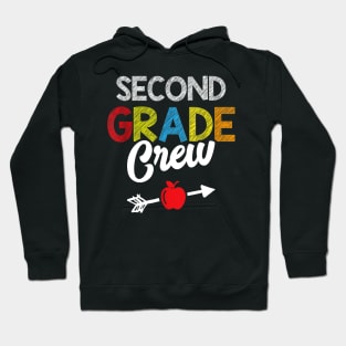 2nd Grade Crew Funny Teacher Student Kids Back To School Hoodie